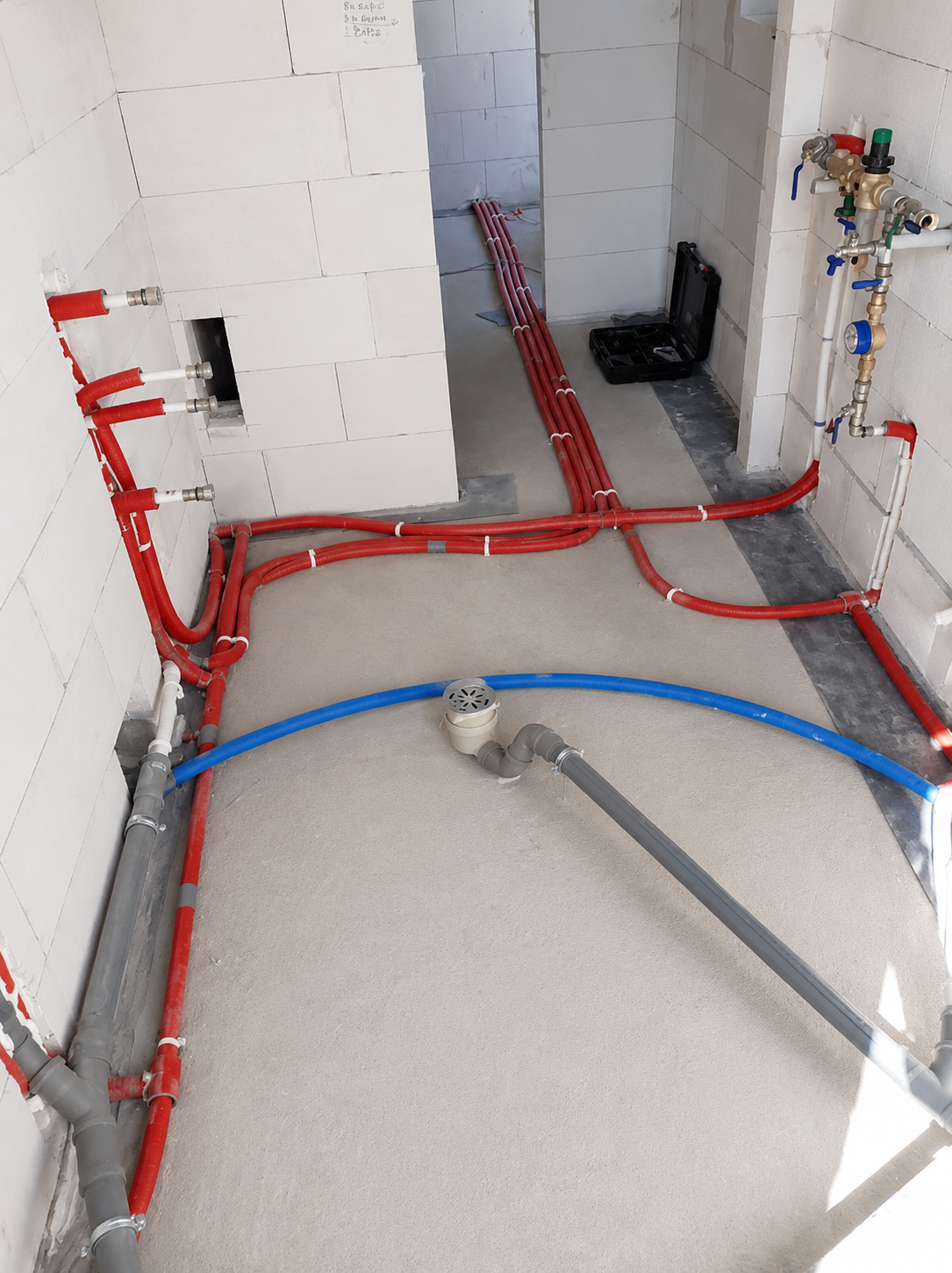 Installatie van leidingen